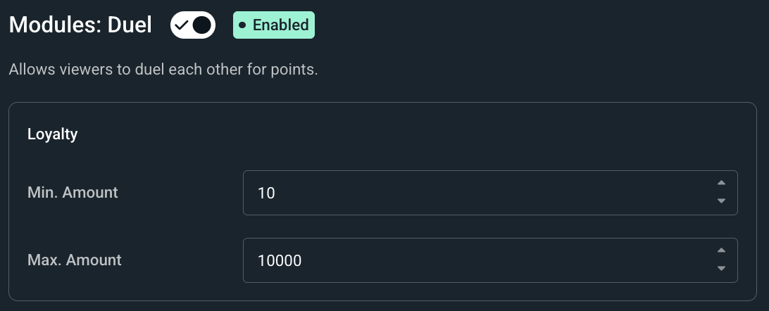 Duel Cloudbot settings